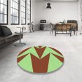thumbnail image 4 of Ahgly Tapis Rectangulaire Lavable en Machine Vert Transitionnel, 6 Pieds x 9 Pieds, 4 of 7