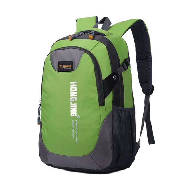 Langgg Sac à Dos Imperméable 30L Sac de Voyage Portable Fermeture Éclair Nylon Polyester Étudiant Sac de Rangement Unisexe Vert