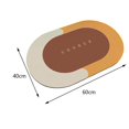 thumbnail image 3 of 40x60cm Non Slip Bath Mat Oil-proof Non-Slip Soft Quick Drying Bath Rugs Thick for Doorway Bathroom Oval B, 3 of 8