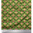 thumbnail image 1 of Soimoi Silk Fabric Floral & Circle Geometric Print Fabric by the Yard 42 Inch Wide, 1 of 3