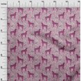 thumbnail image 3 of oneOone Rayon Pink Fabric Animal Craft Projects Decor Fabric Printed By The Yard 56 Inch Wide, 3 of 4