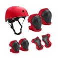 thumbnail image 4 of Almencla 7 Pieces Kids Helmet Protection Gear Set Hand Elbow Knee Pads Teens Children Skateboard Helmet for Bike Riding Sports Red, 4 of 8
