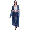 thumbnail image 1 of Moomaya Cardigan Long en Georgette Imprimée pour Femmes, Vêtements de Plage, Cache-Maillot, 1 of 5