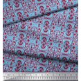 thumbnail image 2 of Soimoi Modal Satin Fabric Damask Ethnic Print Fabric by The Yard 42 Inch Wide, 2 of 3