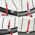 thumbnail image 3 of Maytalsory Lot de 2 Soupapes de Bicyclette Embout de Tige en Alliage Français Vélo de Route Pièces de Réparation de Pneu Sans Chambre à Air Outils de Roue de Remplacement Rouge 1 Ensemble, 3 of 6