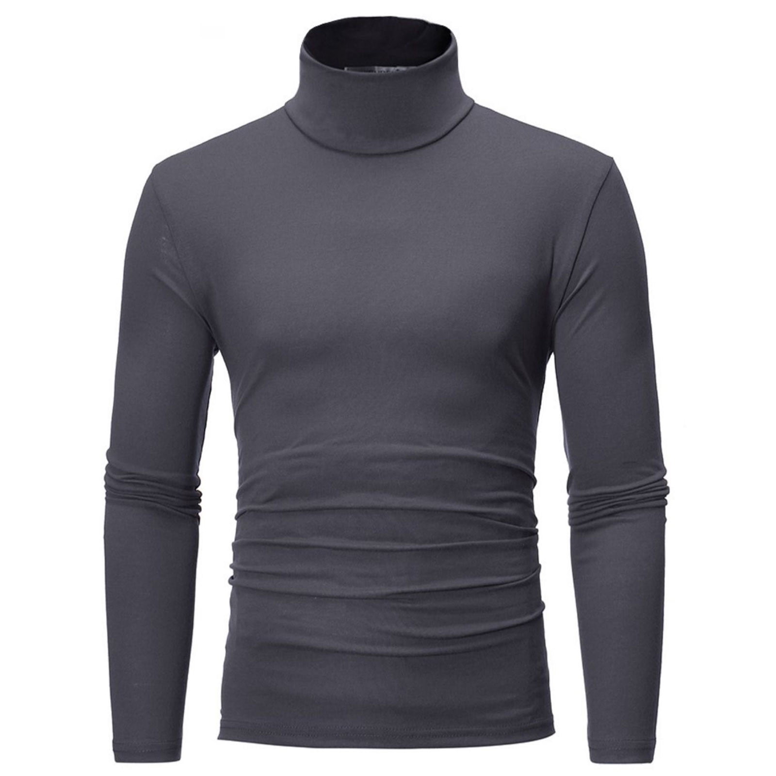 DPTALR Homme Col Roulé Uni Décontracté Chandail T-shirt Chandail de Base