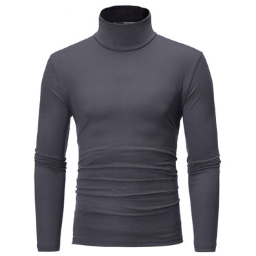 DPTALR Homme Col Roulé Uni Décontracté Chandail T-shirt Chandail de Base