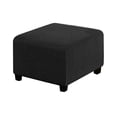 thumbnail image 1 of relayinert Stretch Ottoman Cover High Elastic Skin Friendly And Breathable Easy To Install Fine Workmanship black S, 1 of 6
