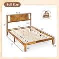 thumbnail image 3 of Costway Full Size Bed Frame with Headboard Under-Bed Space No Box Spring Needed, 3 of 10