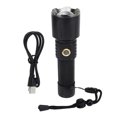 thumbnail image 2 of LED Flashlight, Zoom Flashlight 5 Gear Type C Charging White Light 1500m Long Range Aluminum Alloy  For Outdoor, 2 of 8