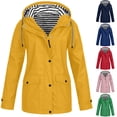thumbnail image 5 of Manteaux de Pluie pour Femmes Imperméables Tailles Plus Extérieur Randonnée Imperméable Femmes Manteau de Pluie Doublé Manteau de Pluie Léger à Capuche Manteaux Trench Imperméable Femmes Liquidation, 5 of 5