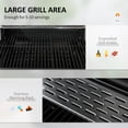thumbnail image 3 of CoSoTower Charcoal BBQ Grill Smoker with Adjustable Charcoal Pan and Galvanised Steel Shell, Barbecue Grill Trolley with Storage, 3 of 7