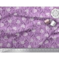 thumbnail image 3 of Soimoi Velvet Fabric Leaves & Rose Floral Print Fabric by Yard 58 Inch Wide, 3 of 3