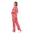 thumbnail image 4 of White Mark Women's Floral Long Sleeve Button-Down Pajama Set, 4 of 6