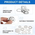 thumbnail image 4 of 2 Pcs M8.5 304 Acier Inoxydable Rondelles Plates 8.5mm ID 45mm OD 2mm Épais, Argent, 4 of 6