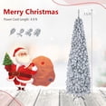 thumbnail image 4 of Costway 7.5 FT Pre-Lit Flocked Pencil Christmas Tree Hinged White, 4 of 11