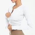 thumbnail image 4 of RXIRUCGD Hoodie de Sport Décontracté à Col Rond pour Femmes, Blanc, Taille m, 4 of 5