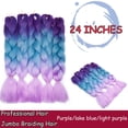 thumbnail image 2 of Ombre Jumbo Braiding Hair Extensions High Temperature Synthetic Twist Hair Multiple Colored Hair, 2 of 5