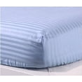 thumbnail image 2 of 1100 Thread Count 100% Egyptian Cotton 3-Piece Fitted Sheet ( 1 Fitted Sheet + 2 Pillow Covers) 18 Inches Deep Pocket Size Stripe Pattern, 2 of 5