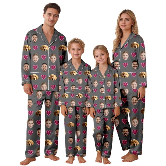 Family Sleepwear For Dad And Child Matching Cozy Loungewear For Family Nights Customizable Pajama Sets For Parents And Kids