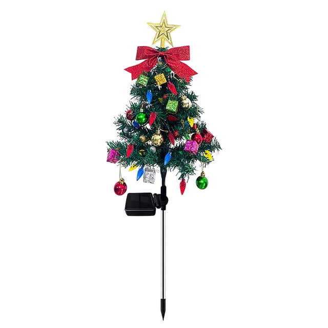 Christmas Decorative Garden Lights Christmas Tree LED Solar Lights Courtyard Decoration LED Lights Garden Courtyard Decoration Smart Light Bulbs That Work with 100w Lamp for Living Room Modern Outdoor