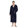 thumbnail image 2 of VULCANODON Mens Robe with Hood, Fleece Bathrobe Plush Robes for Men, 2 of 4