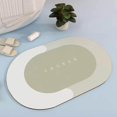 thumbnail image 3 of stanreset 40x60cm Non Slip Bath Mat Water Absorbent Carpet Quick Drying Bath Rugs Thick for Doorway Bathroom Oval C, 3 of 8