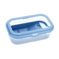 thumbnail image 2 of Bunblic Turtle Tank Detachable Indoor Decor Case Container Habitat Reptile Tank for Pet Turtle Small Amphibious Creatures Hermit Crabs M Size Blue Size, 2 of 8