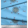 thumbnail image 3 of Soimoi Rayon Fabric Leaves & Mandala Decorative Print Sewing Fabric Yard 56 Inch Wide, 3 of 3