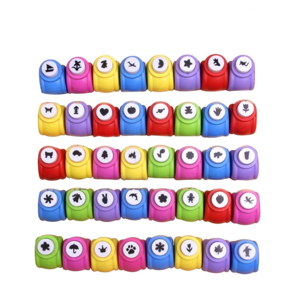 CHUANK Coupe-Papier Perforatrice Carte Mini Shaper Formes Enveloppe Diy Ensemble Fleurs Cercle Étoile