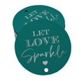 thumbnail image 1 of Inkdotpot Pack Of 50 Let Love Sparkle Wedding Favor Paper Tags Craft Real Silver Foil Hang Tags, 1 of 6