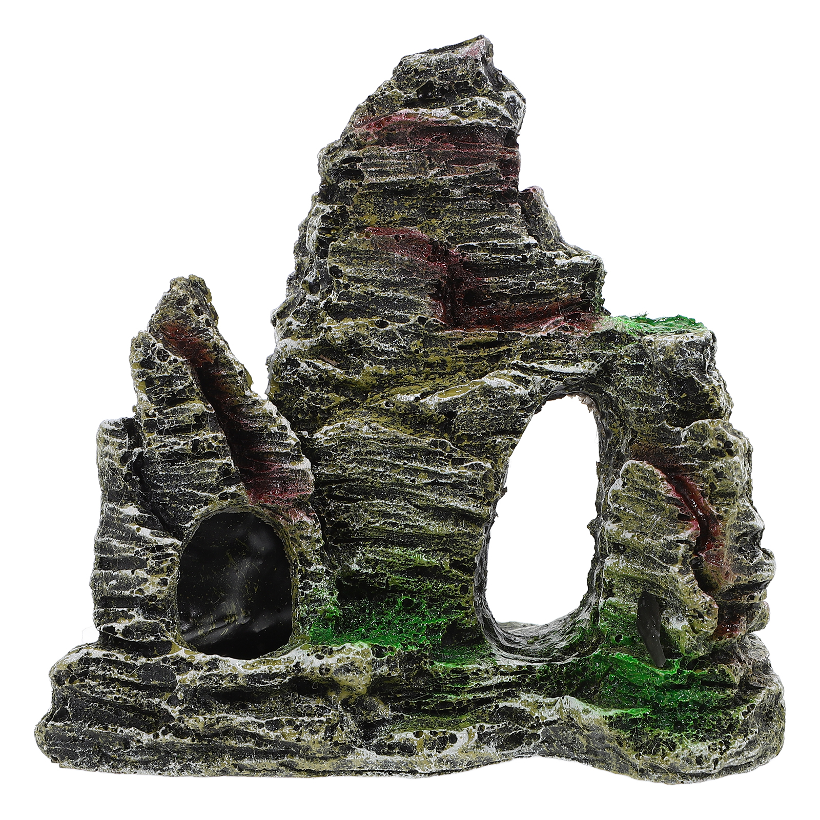 KAKOWELY fish aquarium decor Fish Tank Hiding Stone Aquarium Landscape Rock Resin Fish Tank Rock Fish Tank Cave Decoration for Aquatic Terrarium Decorations