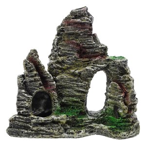 KAKOWELY aquarium de poisson décor Fish Tank Cacher Stone Aquarium Paysage Rock Resin Fish Task Rock Fish Tack Cave Décoration pour décorations de Terrarium aquatique