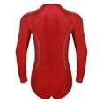 thumbnail image 2 of Eandarui Justaucorps de Danse Latine Tango pour Hommes Chemises à Manches Longues en Strass Brillant Chacha Rumba Samba Rouge 3TG, 2 of 7