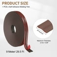 thumbnail image 2 of Uxcell Protector 0.8"x29.5 ft Self Adhesive Guard Brown for Wall Table Floor, 2 of 5