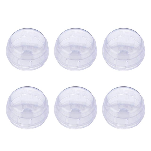 ziyahi 6 Pieces Stove Knob Cover Protector Clear Burner Heats Resistant Switch Button Covers Kitchen Accessory Restaurant Apartment