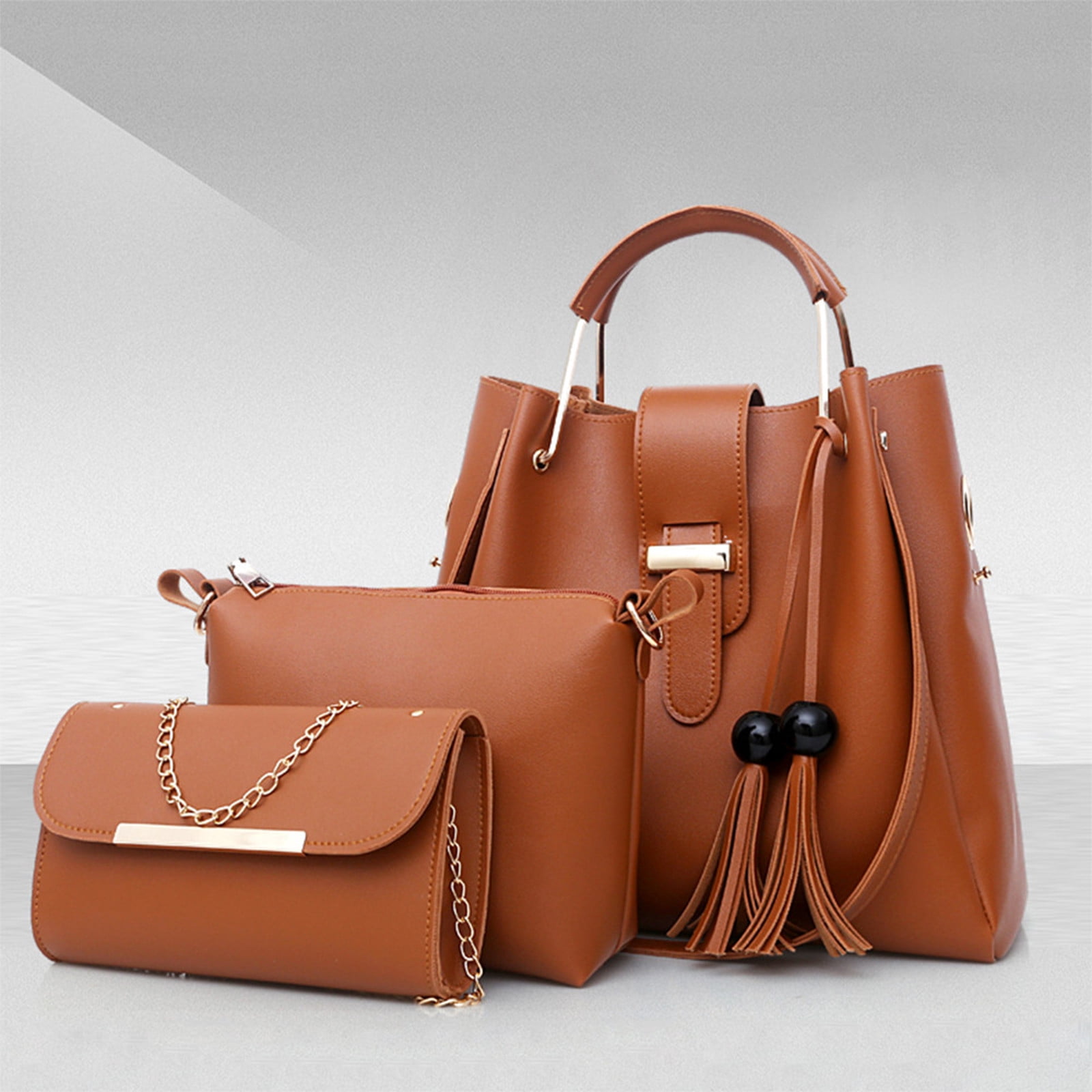 Vaidha Sacs à Bandoulière pour Femmes Sacs à Main Sacs à Franges Portefeuilles 3 Pcs