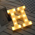 thumbnail image 2 of Vaidha Alphabet LED Letter Lights Light Up White Plastic Letters Standing Hanging H, 2 of 3