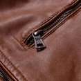 thumbnail image 4 of kurtrusly Stand Out In Style With Cool Men S Motorcycle Jacket Stylish And Warm Faux Leather Motorcycle Jacket coffee L, 4 of 6