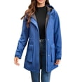 thumbnail image 4 of Sentmoon Jacket for Women Oversized Long Sleeve Coats for Women Zipper Solid Color Windproof Waterproof Hoodies with Pockets Fall and Winter Soft and Comfortable for Backpacking and Camping, 4 of 8