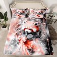 thumbnail image 2 of Ensemble de Literie Simple Panda Rouge Mignon Boho Attrape-Rêves Draps Kawaii Faune Animal Ensemble de Draps pour Enfants Filles Garçons Ados, Ensemble de Draps Bohème Exotique Attrape-Rêves 3 Pcs, 2 of 7