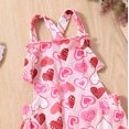 thumbnail image 4 of EGNMCR Girls' Jumpsuits & Rompers Valentine's Day Toddler Baby Girl Print Jumpsuits Printing Strap Romper Pants Kid Rompers, 4 of 8