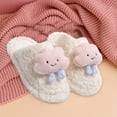 thumbnail image 4 of Penkiiy Pantoufles Chaudes pour Femmes Pantoufles pour Femmes Pantoufles de Maison et de Chambre pour Femmes Peluche Duveteuse Confortables Chaussures à Enfiler Doublées Pantoufles Blanches, 4 of 8