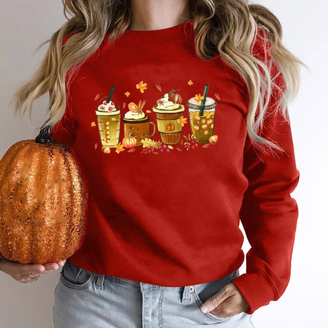 50 % de Rabais Liquidation Chandail Surdimensionné pour Femmes 2023 Halloween Chandail Décontracté Aguichant Mode Imprimé Manches Longues Col Rond Chandail Blouse Hauts Sans Capuche