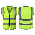 thumbnail image 3 of Traffic Safety Reflective Vest Construction Industrial Building Road Highway Traffic Cloth Zipper Type, 3 of 8