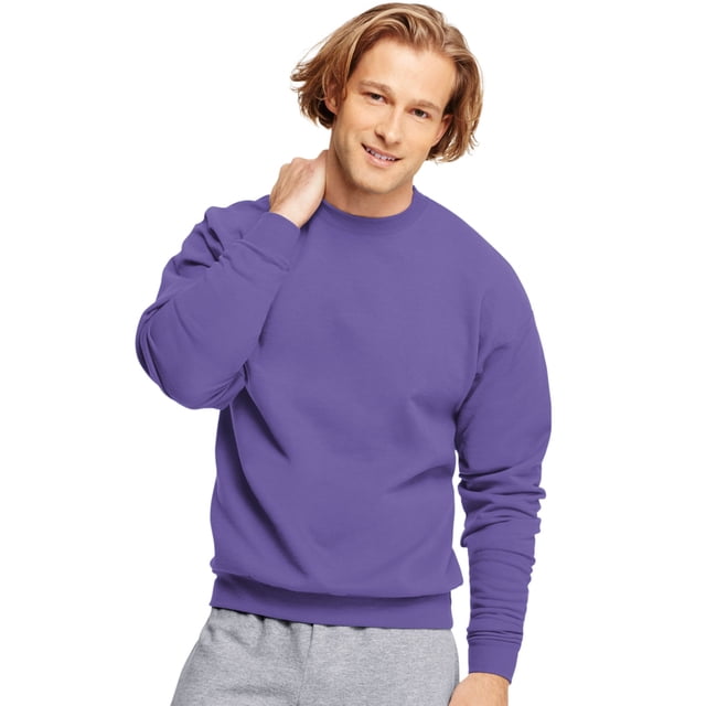 Hanes Chandail Molletonné à Col Rond ComfortBlend EcoSmart pour Hommes - Meilleur Vendeur, 2TG, Violet