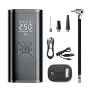 Portable Tire Inflator Air Compressor,150PSI Car Air Pump,Rechargeable 6000mAh Battery,LED Digital Display with Auto Shutoff,Multi-Nozzle Inflator for Cars,Bikes,Balls,Motorcycles,Emergency Use