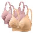 thumbnail image 1 of Timegard 3pc Plus Size Bras for Women Wireless Adjustable Strap Full Support Breathable Everyday Bra, 1 of 4