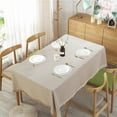 thumbnail image 4 of yulier Boho Tablecloth Farmhouse Rustic Tablecloth with Tassels, Soft Fabric Rectangular Table Cloths, Dining Table Cover Kitchen Table Decor, 35"x59", Coffee, 4 of 6
