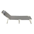 thumbnail image 3 of Chaise Longue, Fauteuil Inclinable Simple en Fer, Chaise Longue Pliante Inclinable, Chaise-Lit de Camping, Lit Pliant, Chaise Longue de Patio, Chaise Longue d'Extérieur avec Oreiller pour, 3 of 7